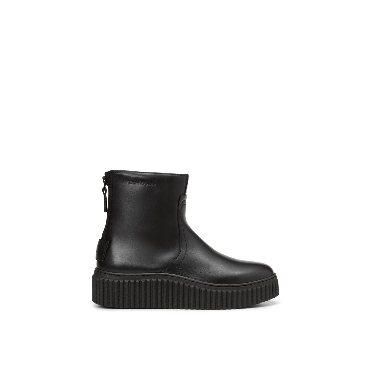 Botte à fermeture éclair modèle Bianca avec une doublure chaude et moelleuse noir, MARC O'POLO