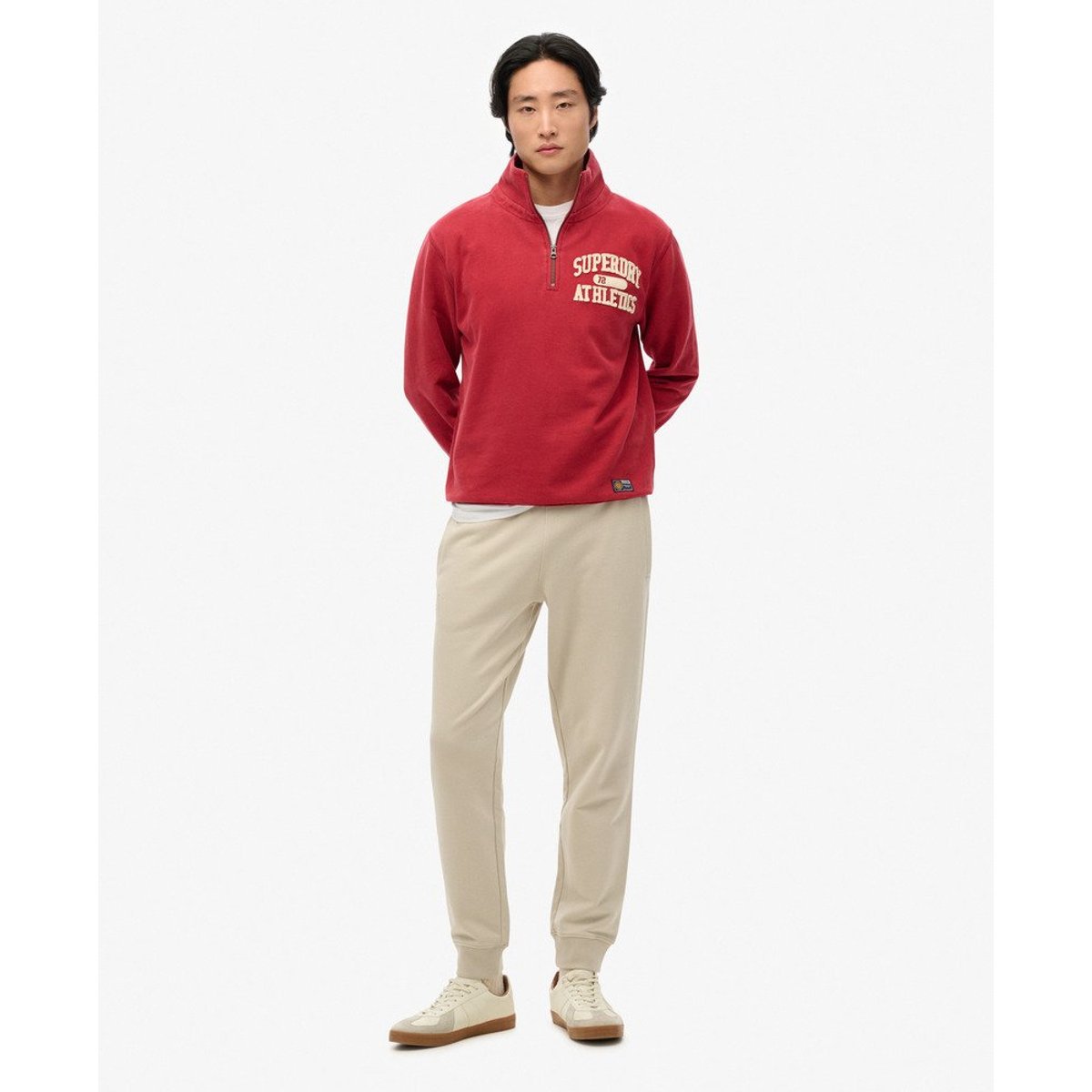 Jogging Essential Logo Semi-Brossé beige taupe clair, SUPERDRY