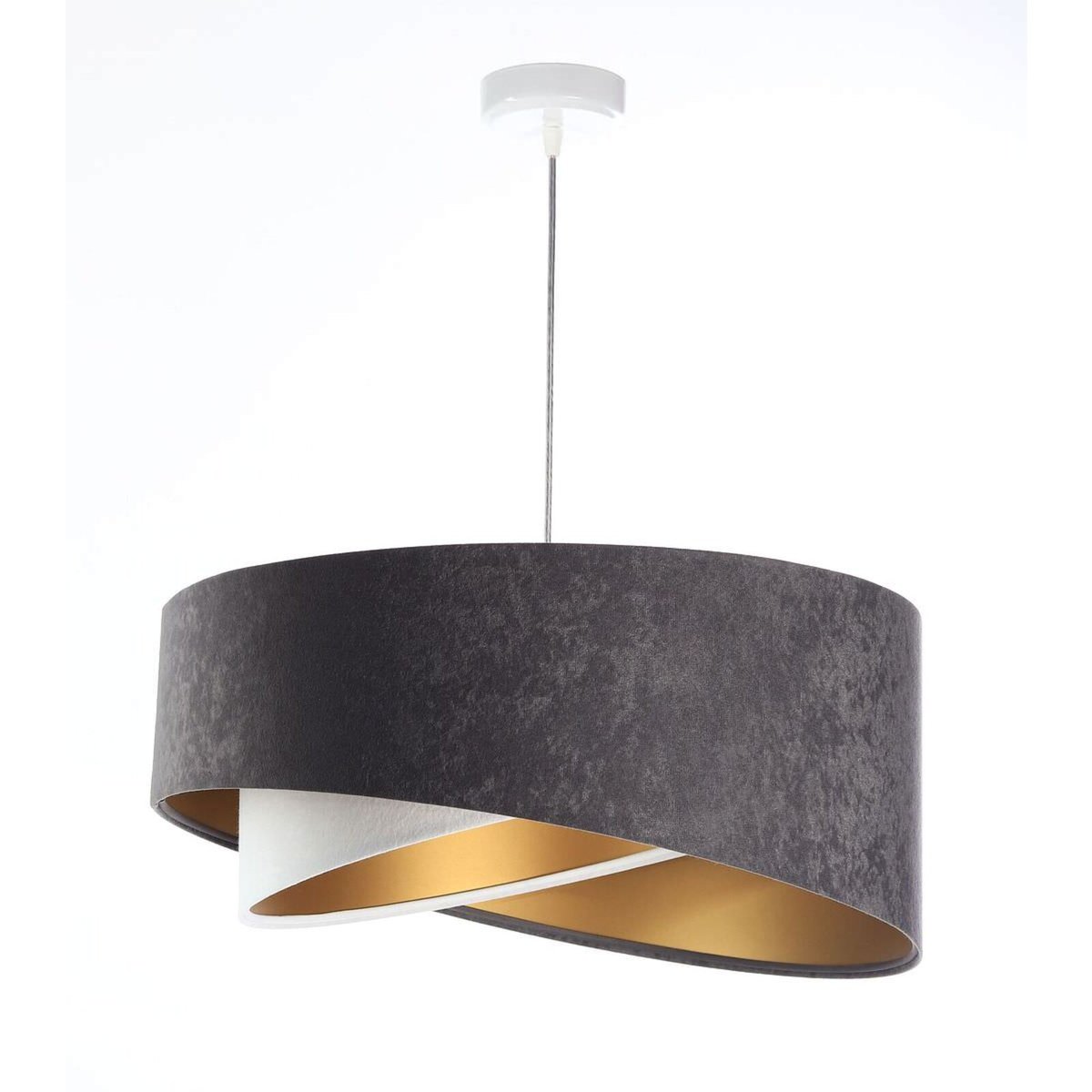 Suspension en tissu, GALAXY gris, blanc, or, BPS KONCEPT