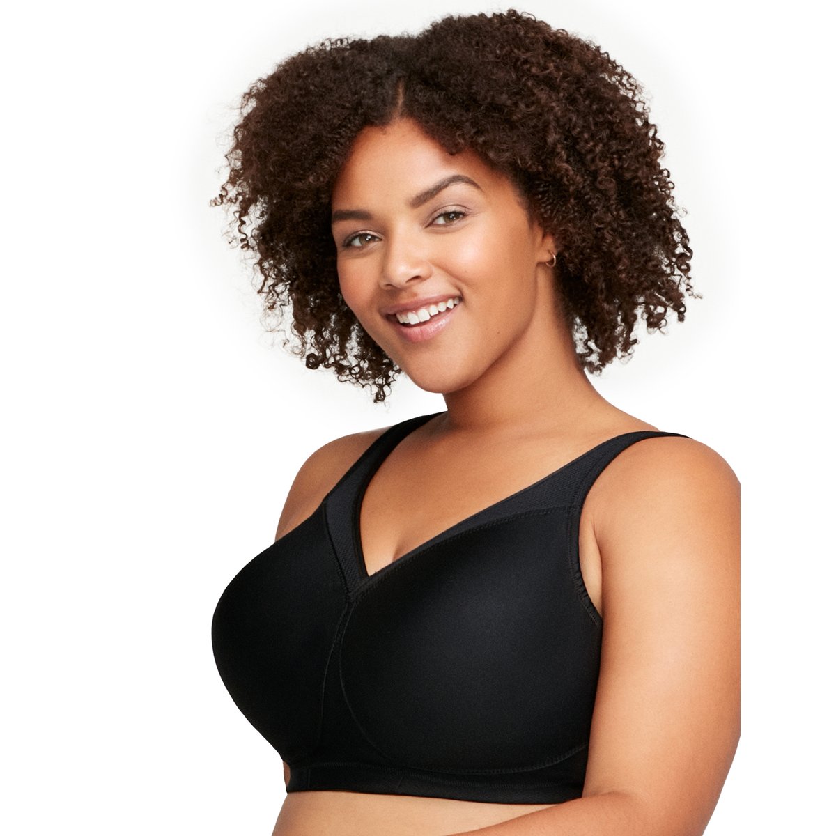 Soutien-gorge de sport, sans armatures, Magic Lift noir, GLAMORISE