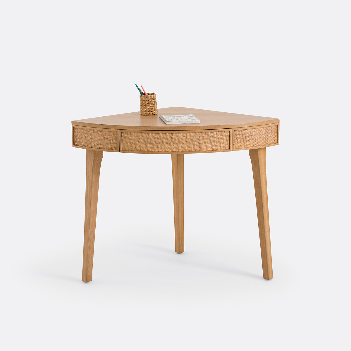 Bureau console d'angle avec tiroir, Achilde naturel, LA REDOUTE INTERIEURS