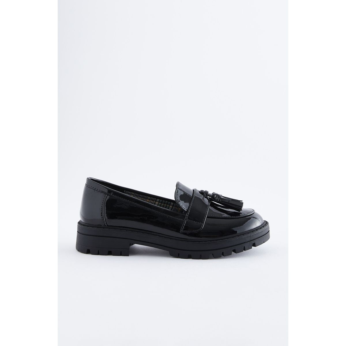 Mocassins à glands et semelle épaisse noir, NEXT