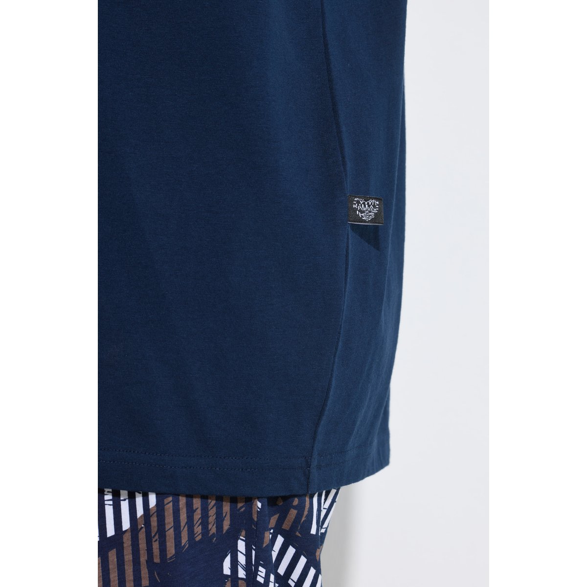 Pyjama, col rond, manches courtes bleu nuit, ULLA POPKEN