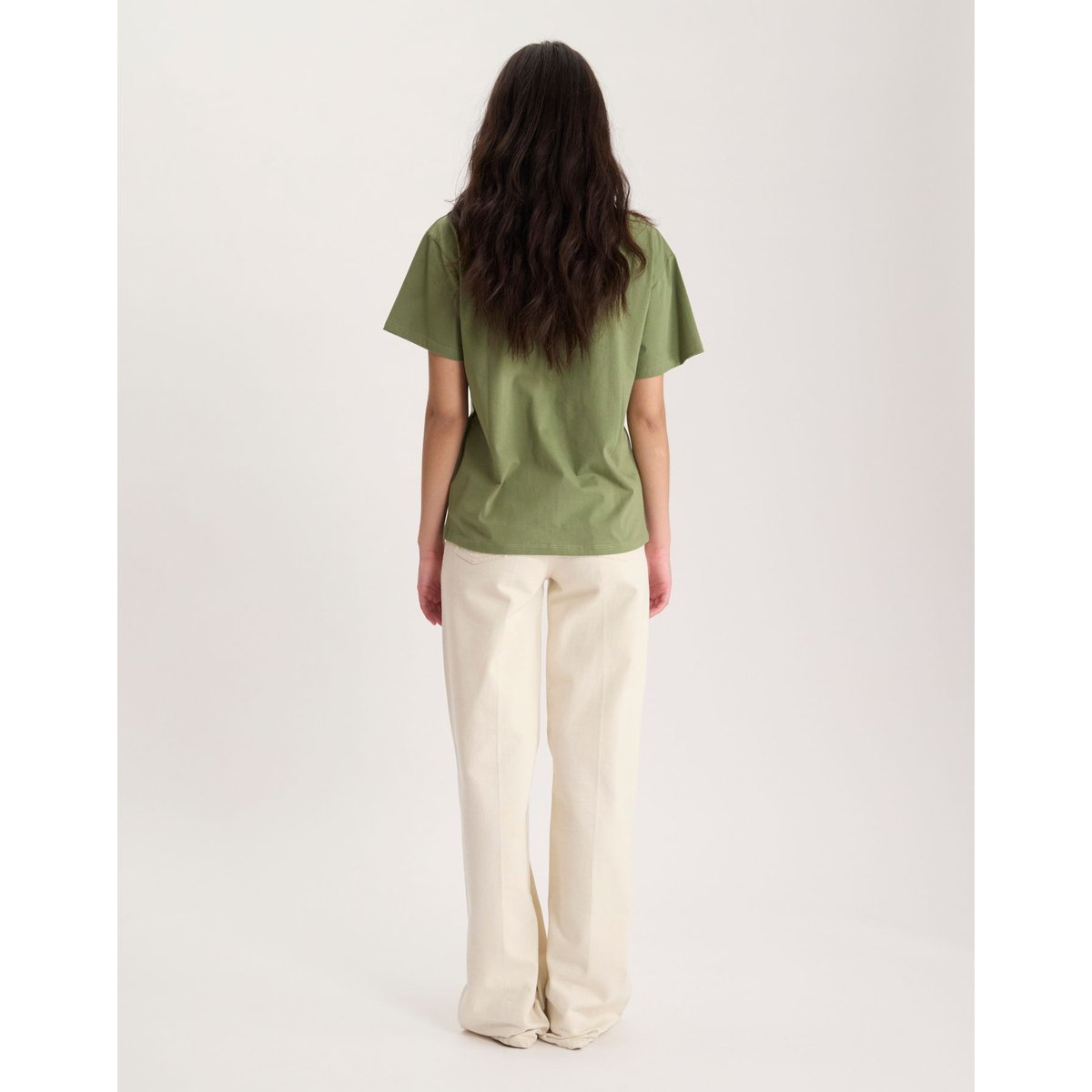 T-shirt Maxence en coton avec logo vert, INES DE LA FRESSANGE PARIS