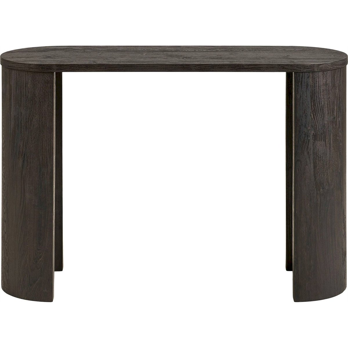 Console arrondie en bois BIBIONE brun foncé, RECOLLECTION