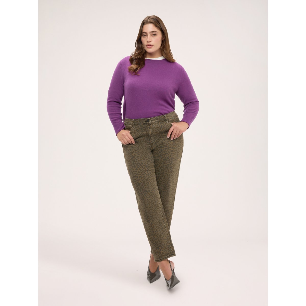 Pull ras du cou violet, FIORELLA RUBINO