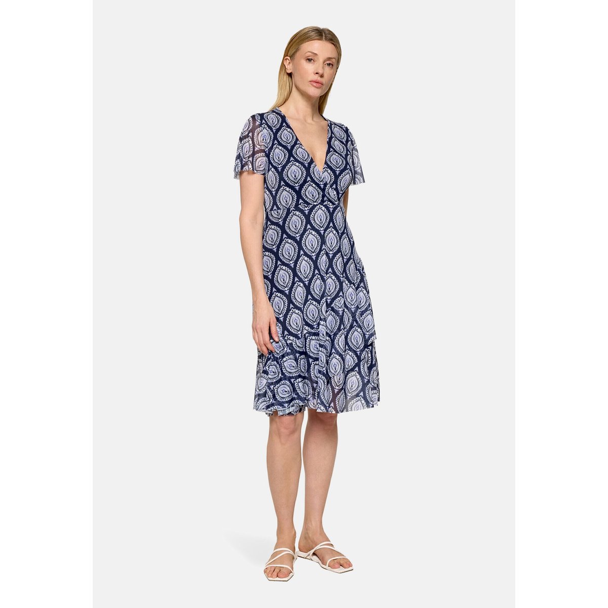 Robe à volants à ruches bleu foncé/bleu, CARTOON