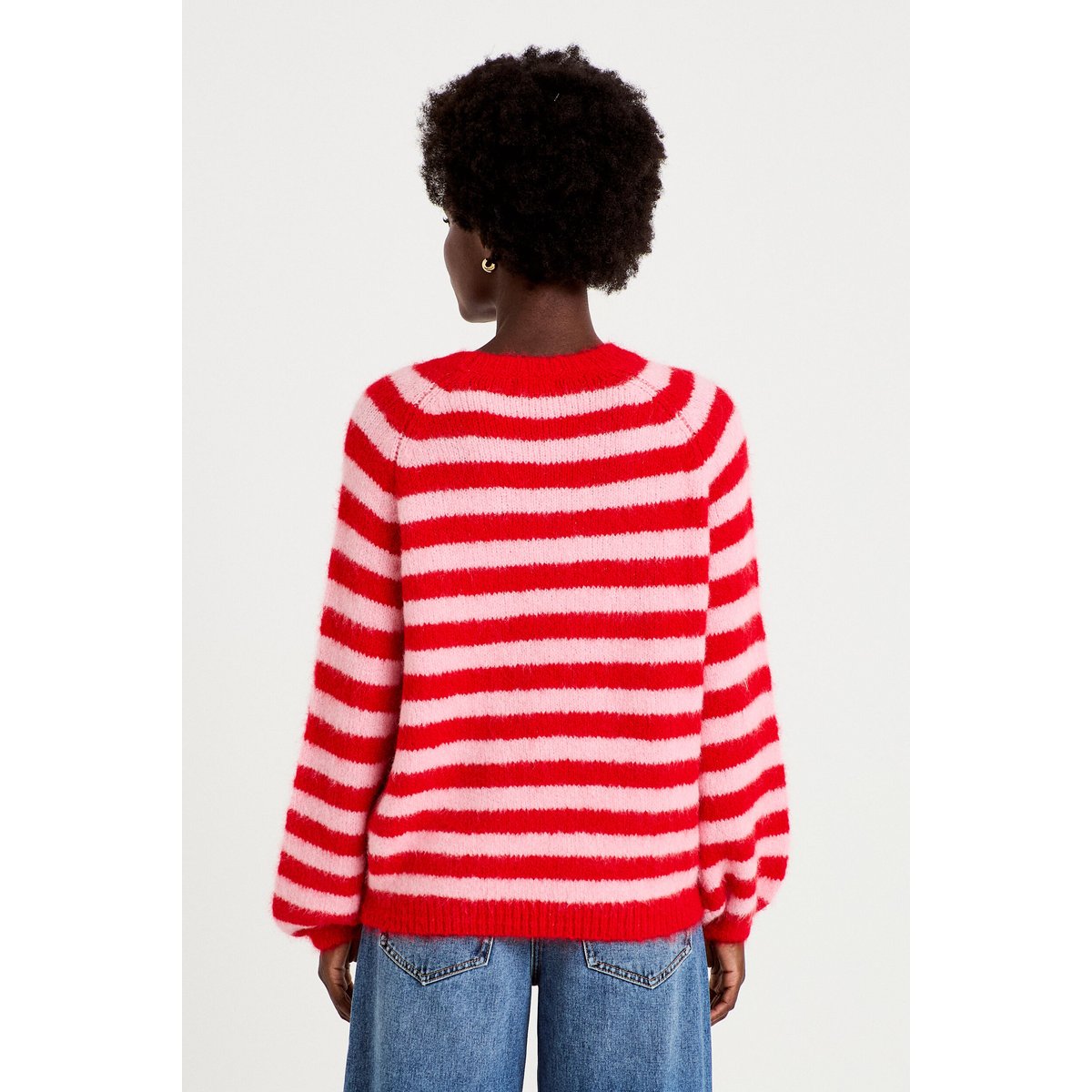 Pull ample col rond manches longues rouge, CACHE CACHE