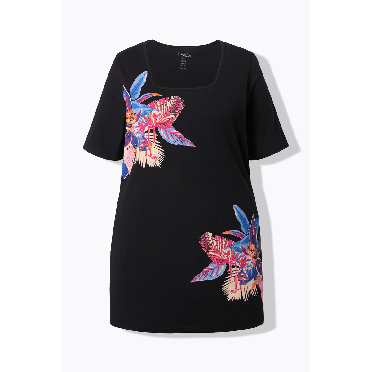 T-shirt long noir, ULLA POPKEN