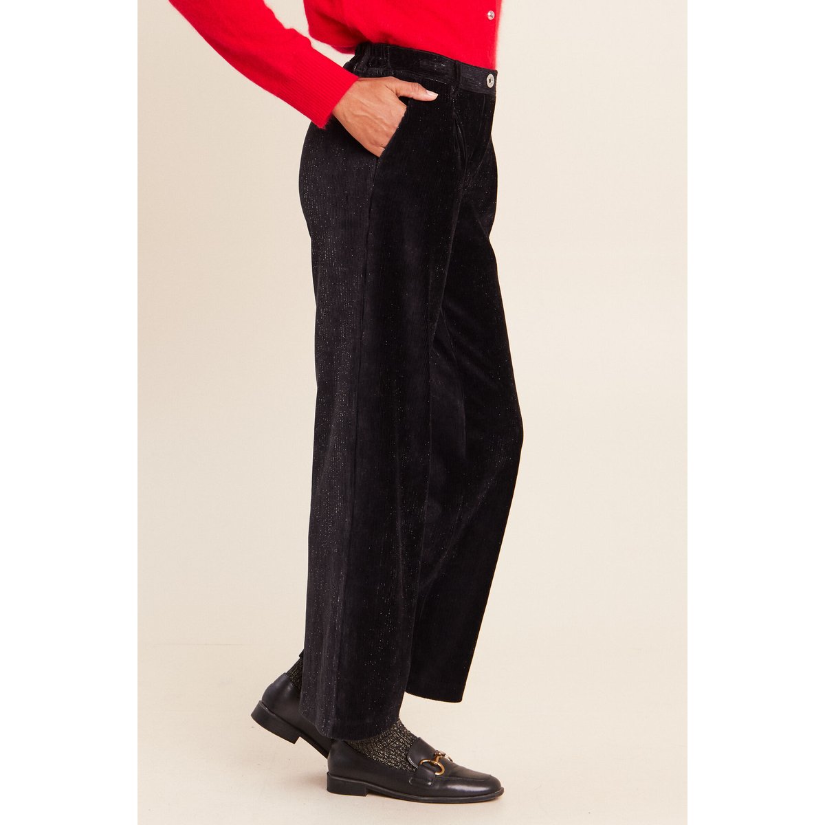Pantalon en velours noir, BREAL