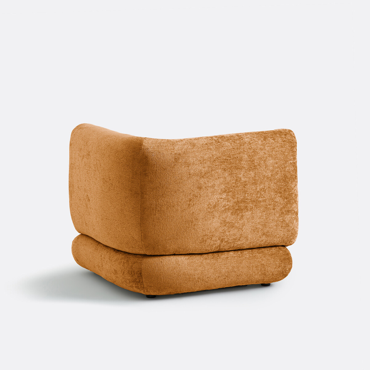 Sofá esquinero modular, terciopelo grueso, HOOVER arcilla, LA REDOUTE INTERIEURS