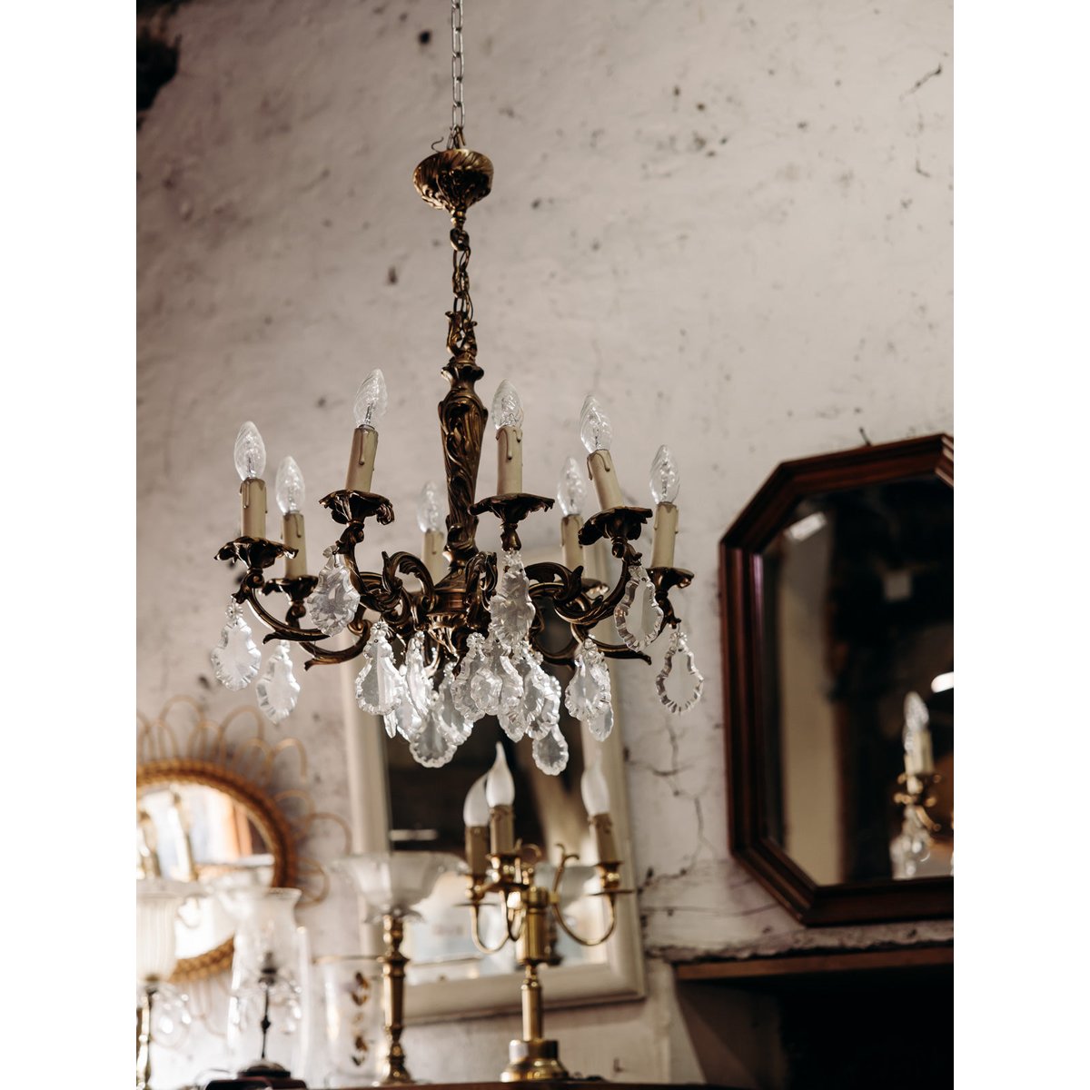 Suspension en cristal au style ancien Sonia N°302 - Bon état transparent, DEBONGOUT
