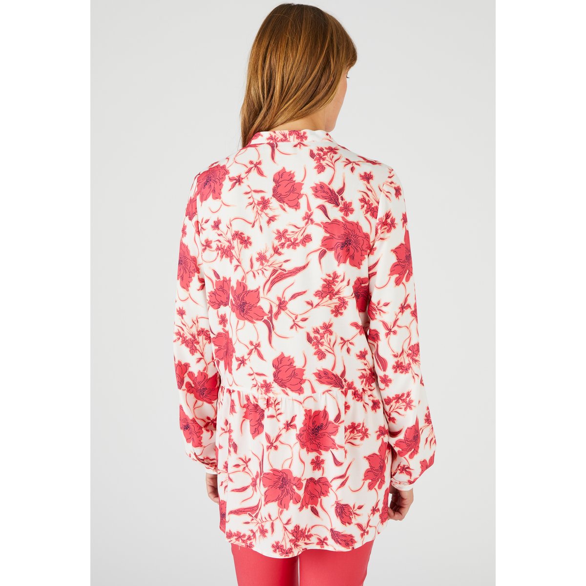 Tunique base volantée fleurie rose fleuri, DAMART