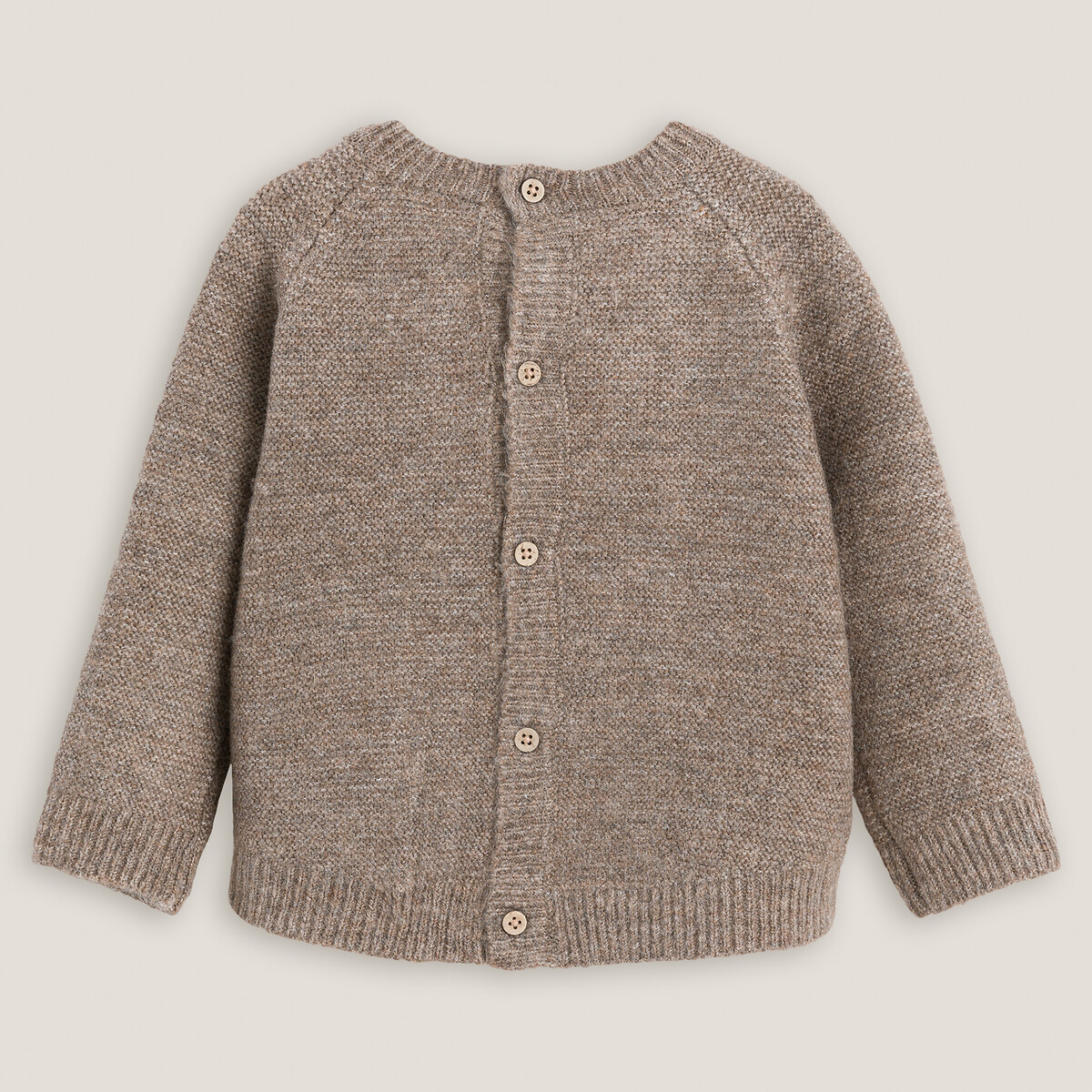 Pull tricot point mousse marron clair, LA REDOUTE COLLECTIONS