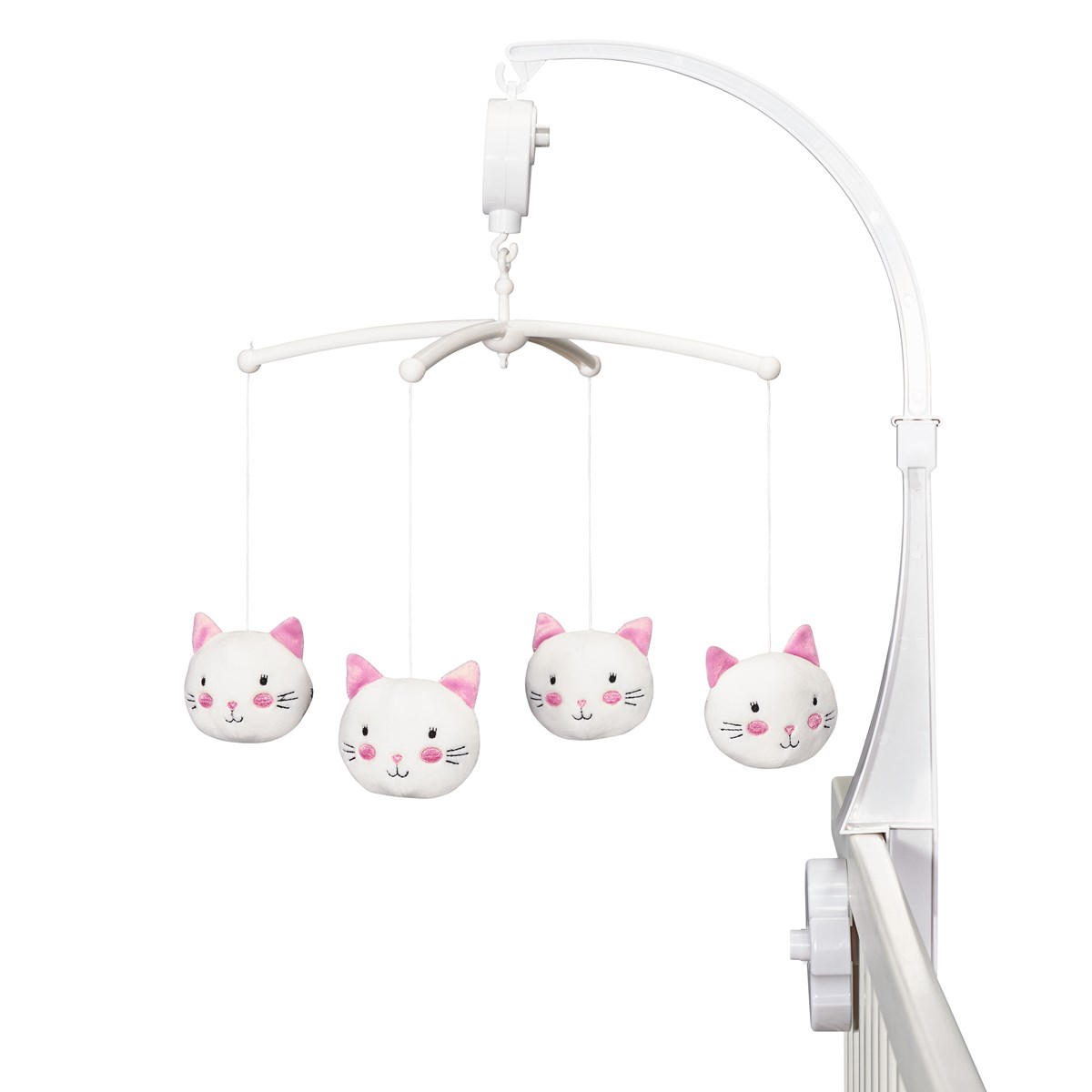 Mobile musical bébé en polyester blanc, BABY PRICE