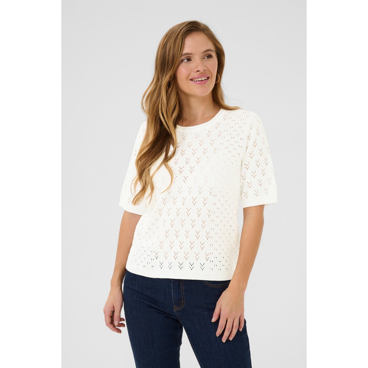 Knitted pullover blanc, KAFFE
