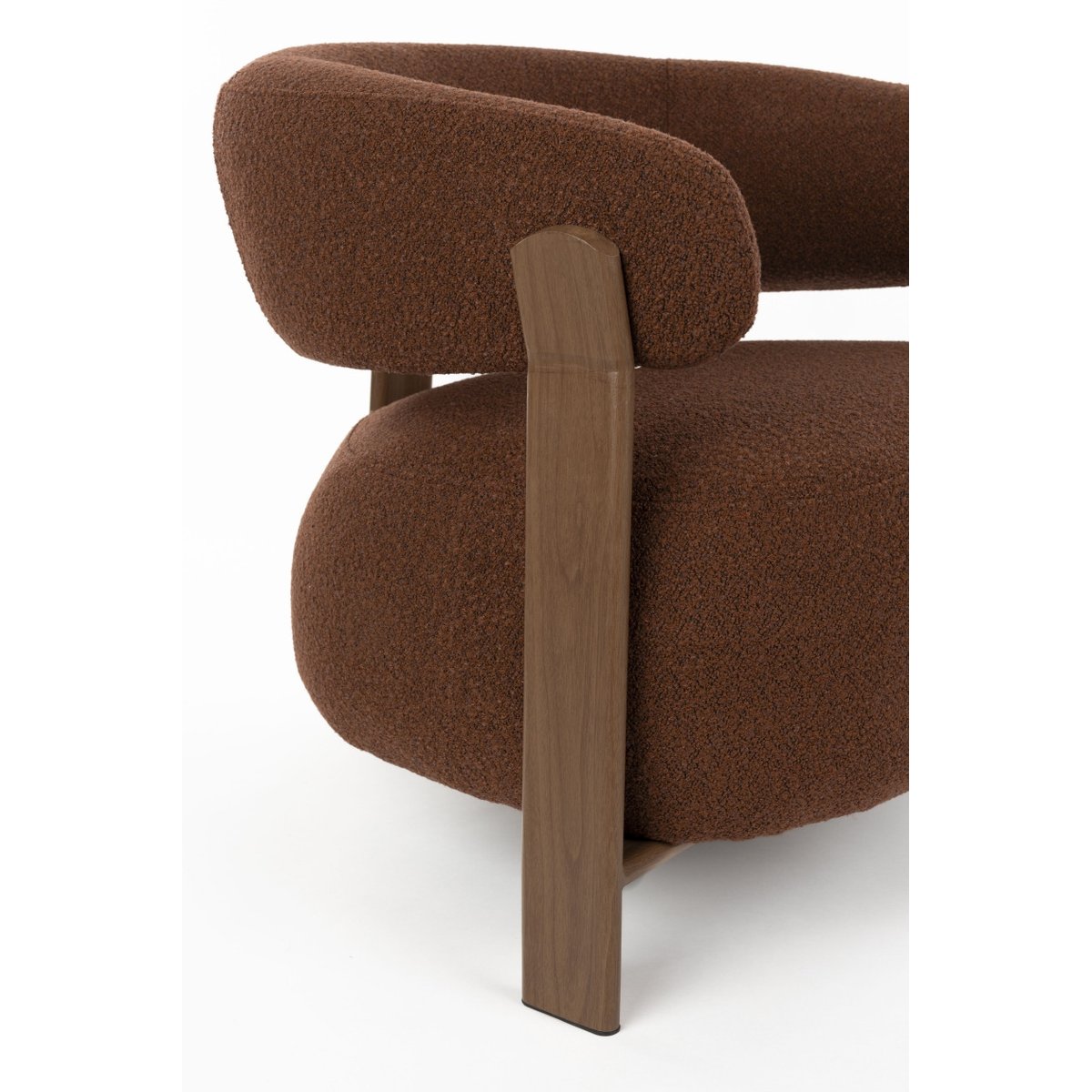 Fauteuil design en tissu, bohème, ROBYN marron, BOITE A DESIGN