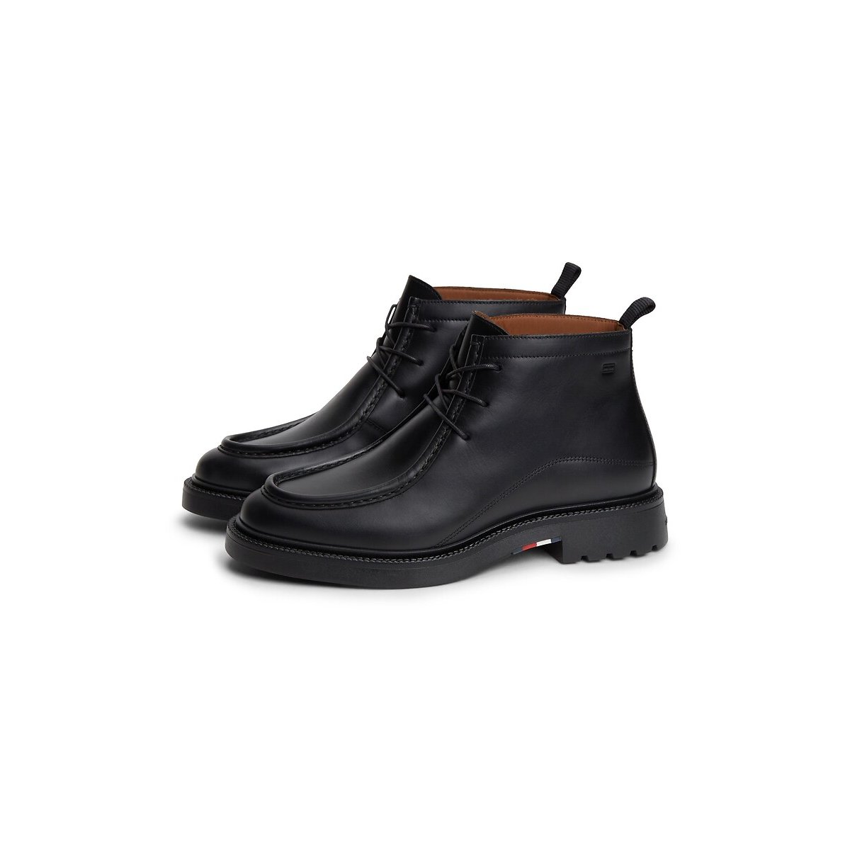 Botas chukka em pele preto , TOMMY HILFIGER