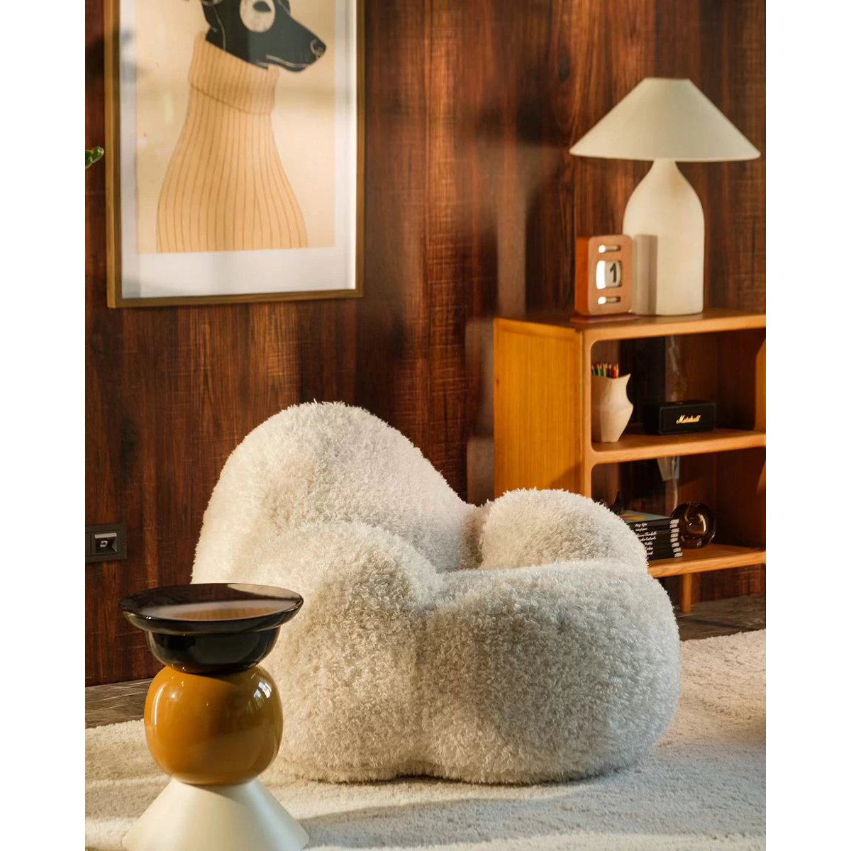 Momo Pouf Fauteuil Ado en Yeti cream, WIGIWAMA