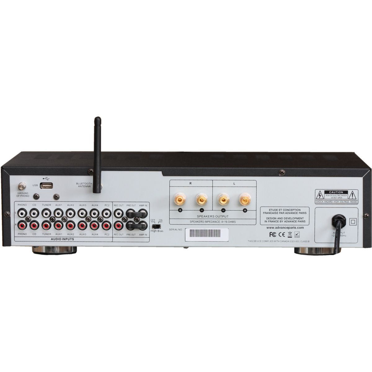 Amplificateur HiFi Stream 80 Bluetooth noir, ADVANCE