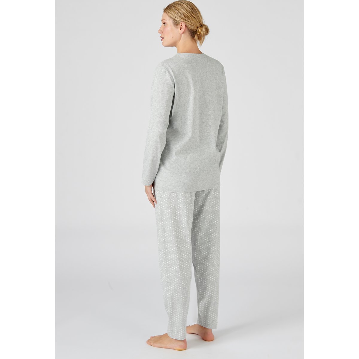 Pyjama manches longues gris chiné, DAMART