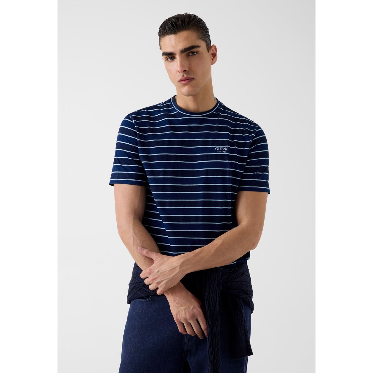 T-Shirt Rayé noir multi, GUESS