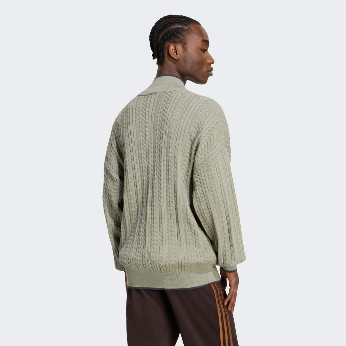 Veste De Survêtement Maille Torsadée Firebird Veste De Survêtement Maille Torsadée Firebird silver pebble, adidas Originals