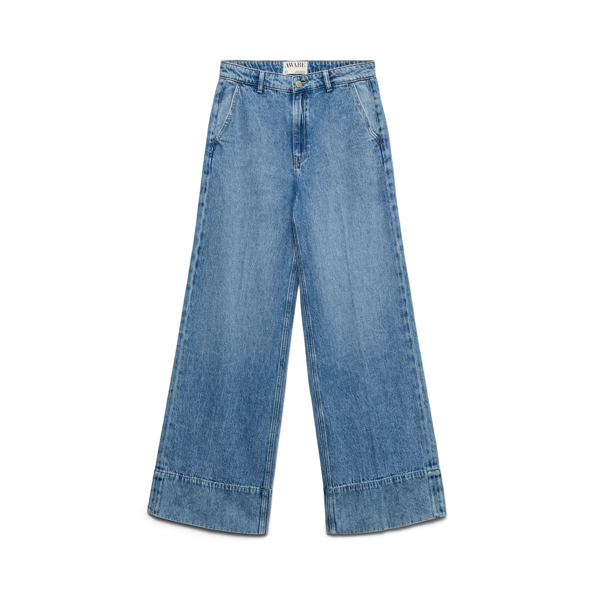 Jean À Coupe Large medium blue denim, VERO MODA