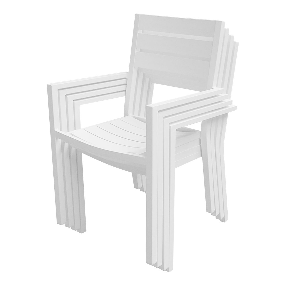 Salon de jardin, extensible, 10 pl, VENEZIA blanc, HAPPY GARDEN