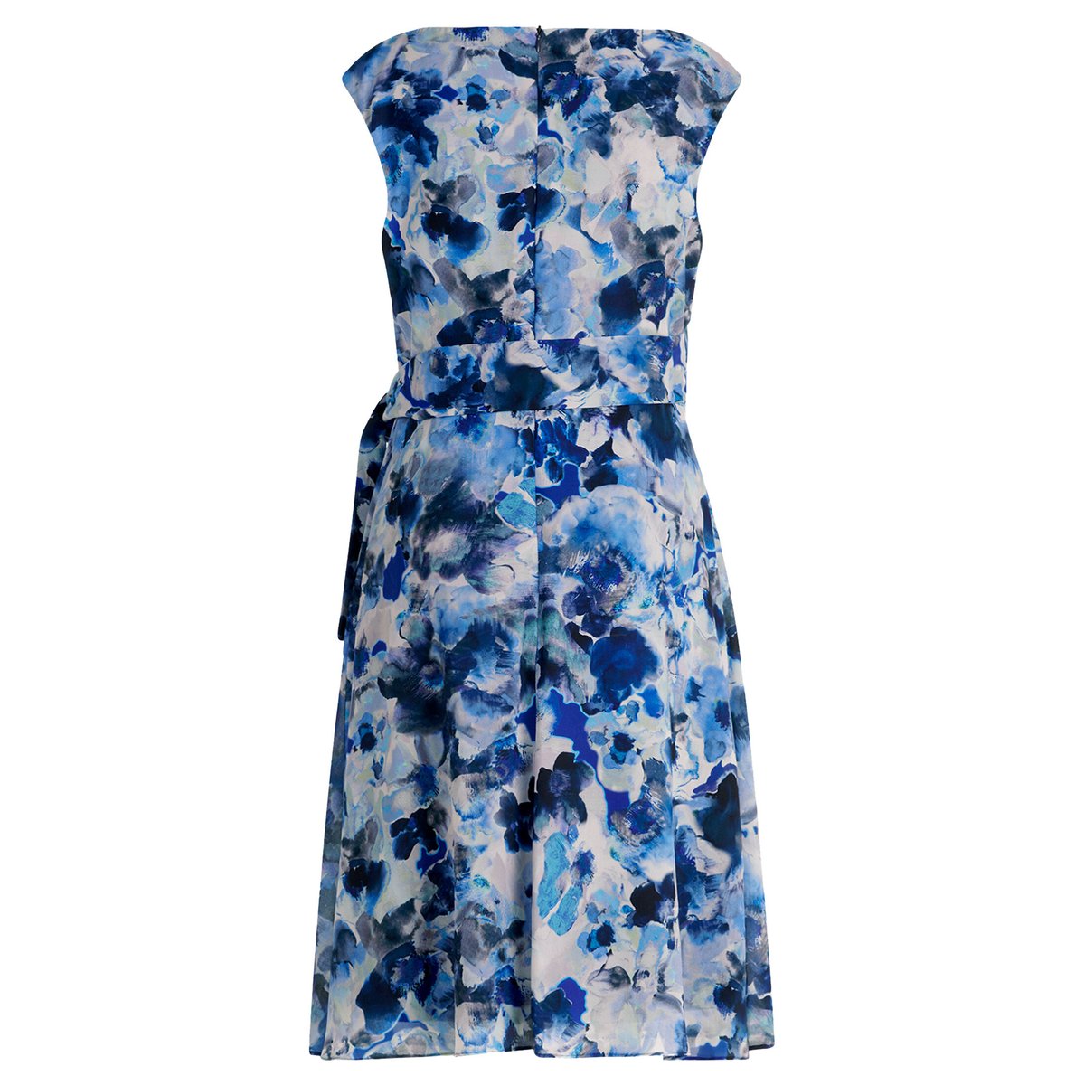 Robe de cocktail à ceinture à nouer bleu foncé/bleu, VERA MONT