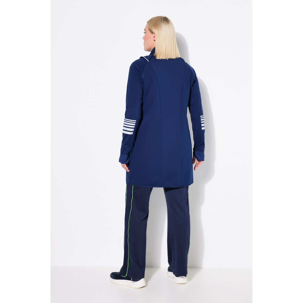 Manteau 2-en-1 à col montant. Manches marine, ULLA POPKEN