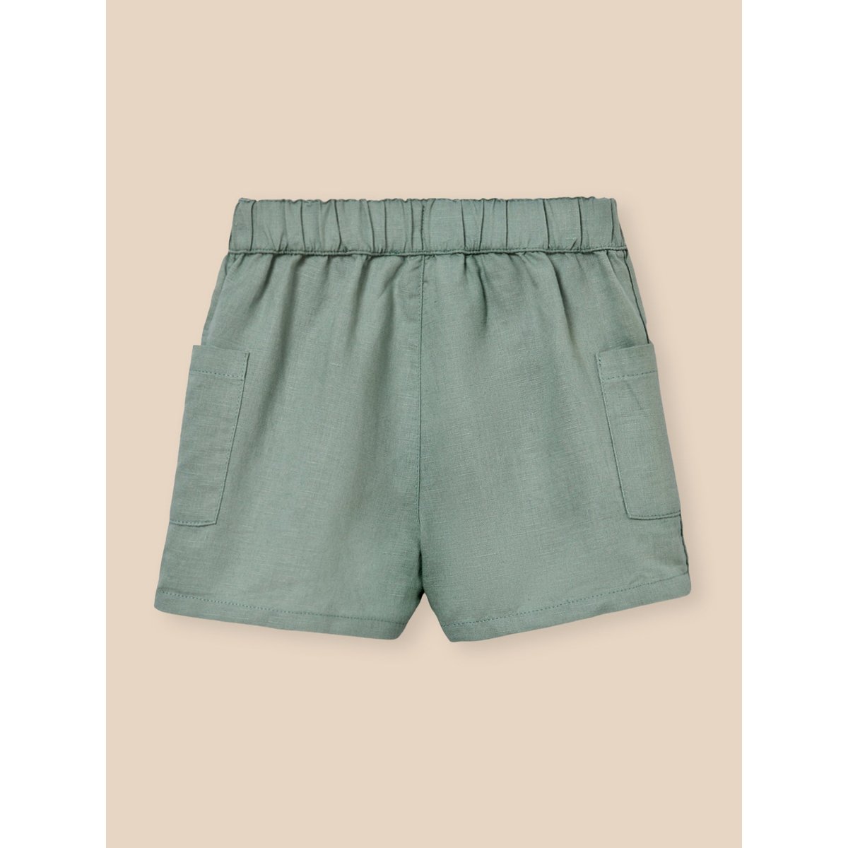 Short en lin et coton celadon, CYRILLUS