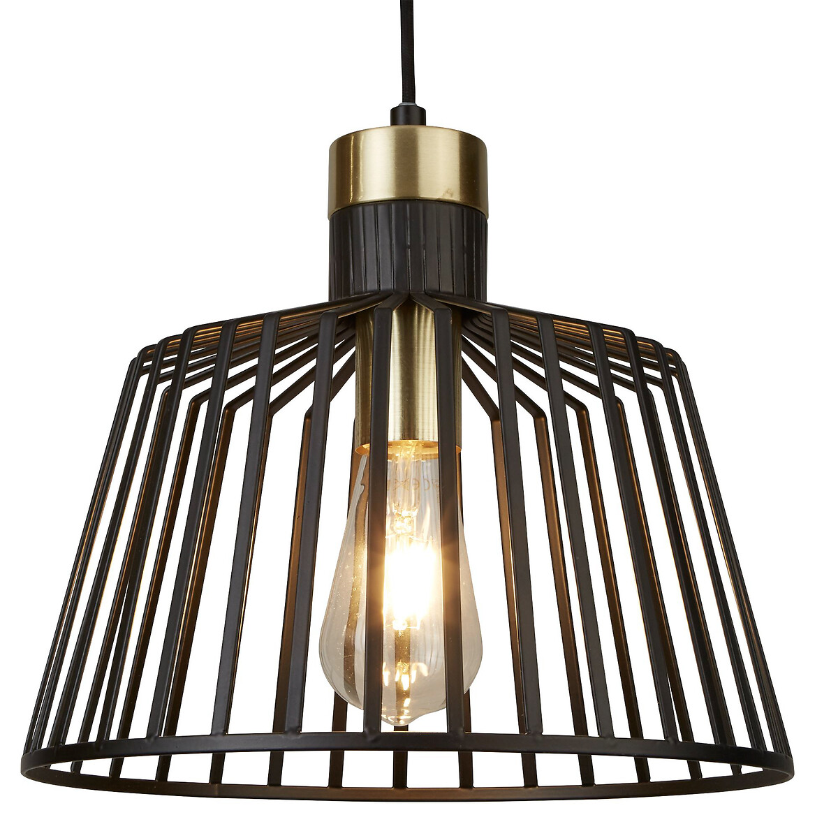 Fargo Large Caged Pendant Light black, SO'HOME