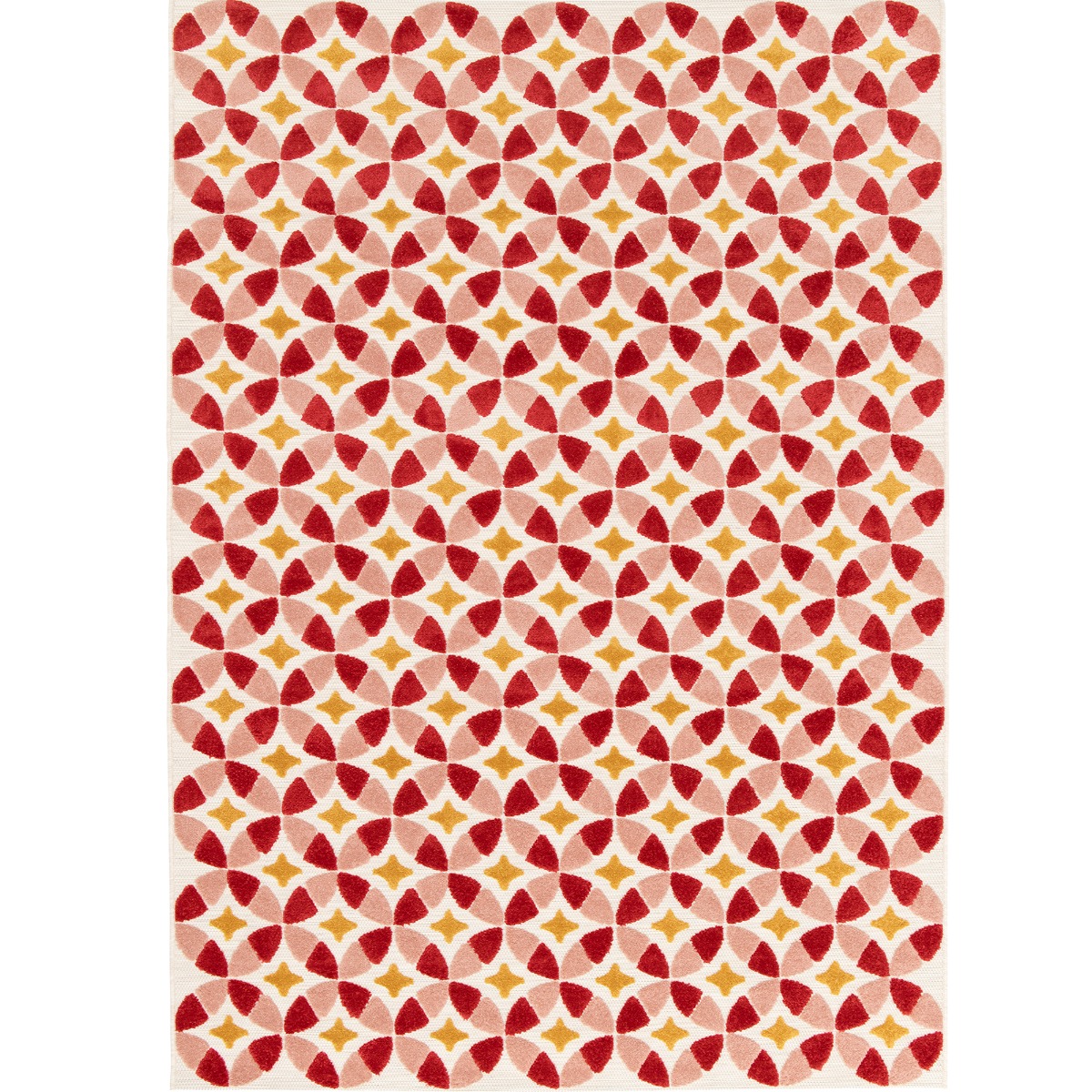 Tapis enfant à reliefs moderne et POP rouge, THE DECO FACTORY