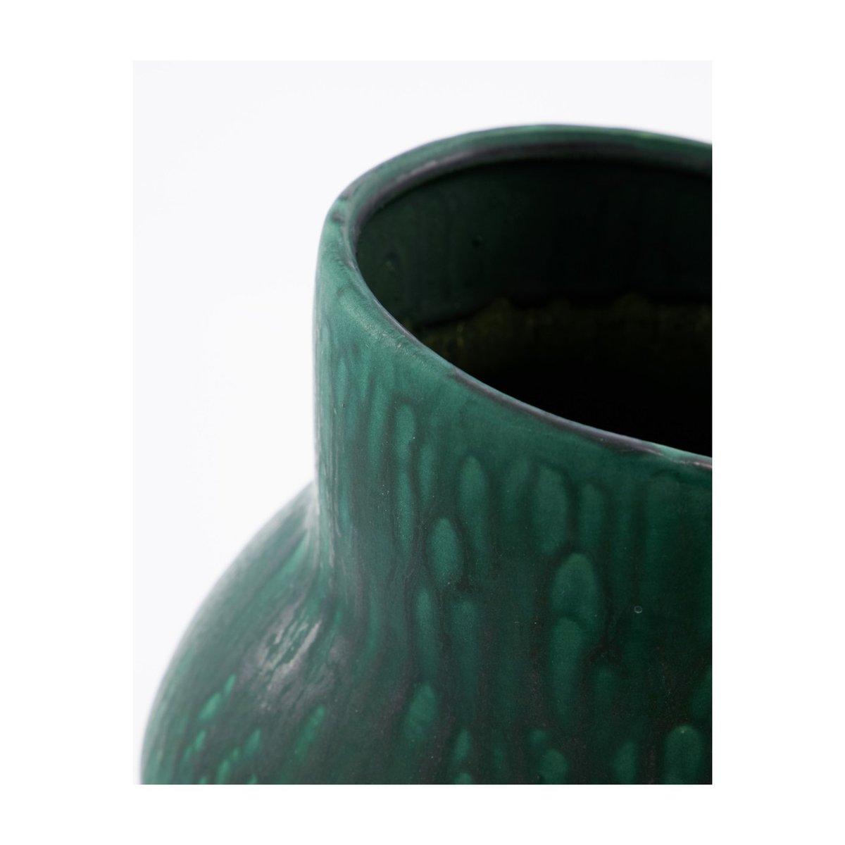 Vase en grès Disc vert, HOUSE DOCTOR