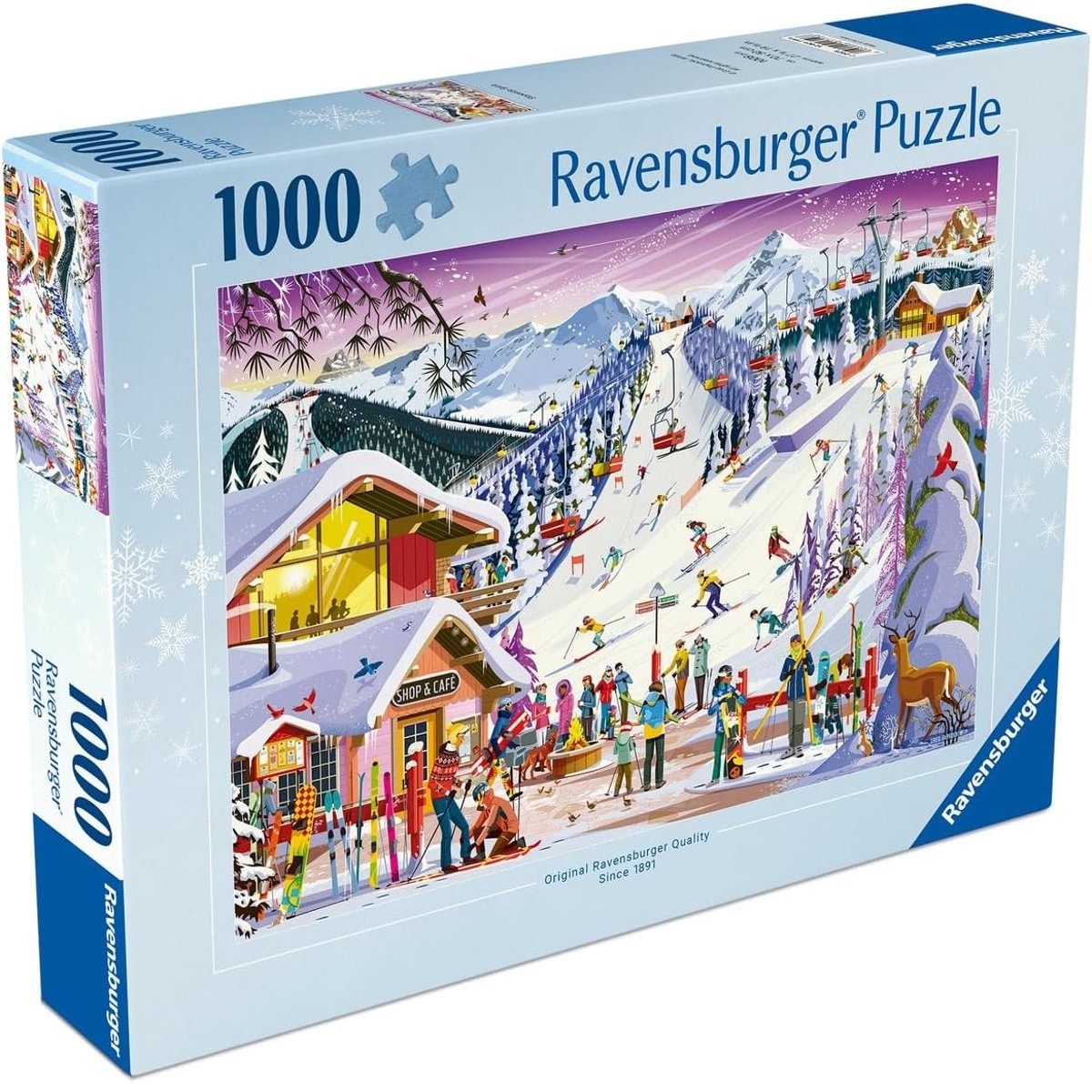 Puzzle Au rythme des pistes 1000 pcs bleu, RAVENSBURGER