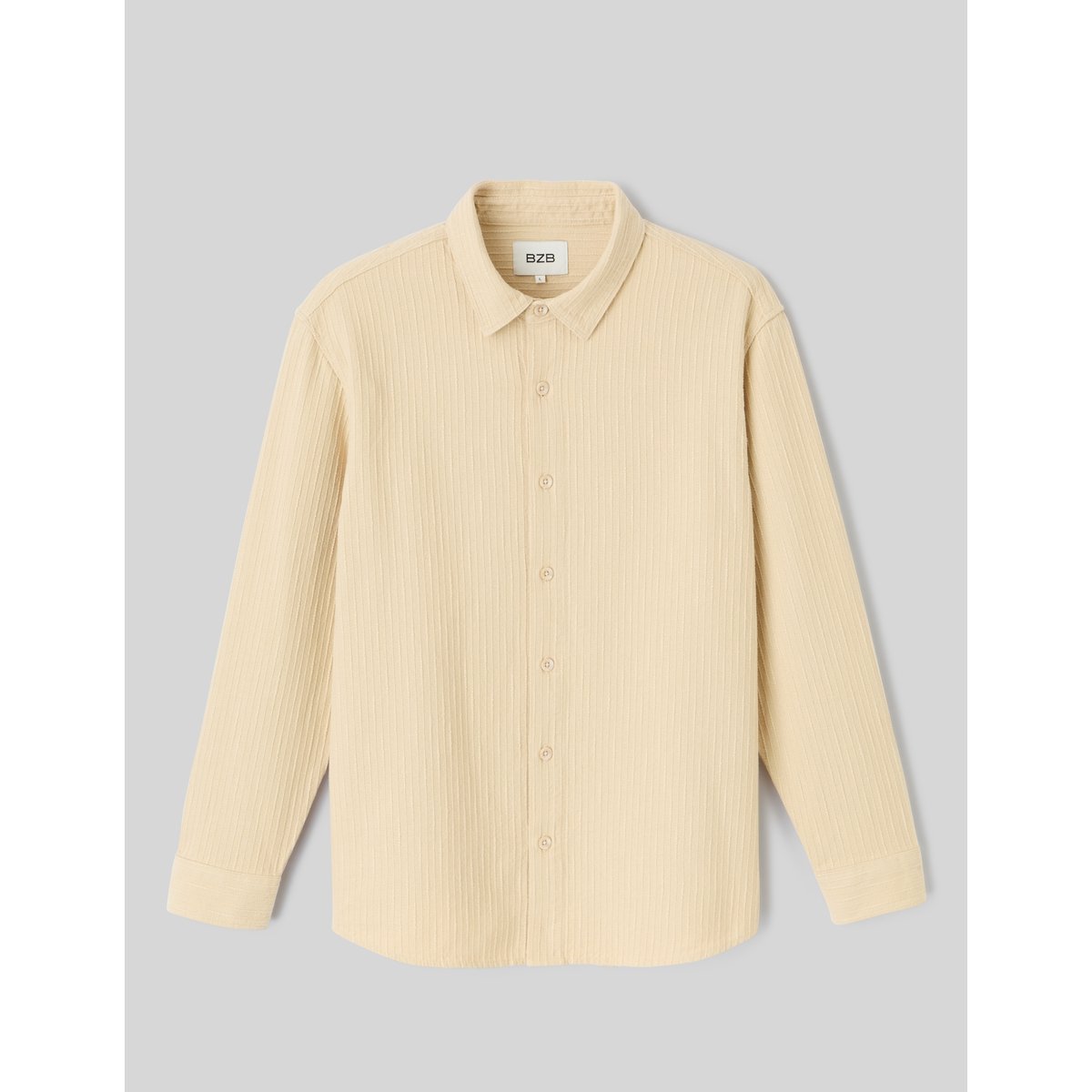 Surchemise reliéfée blanc cassé, BZB