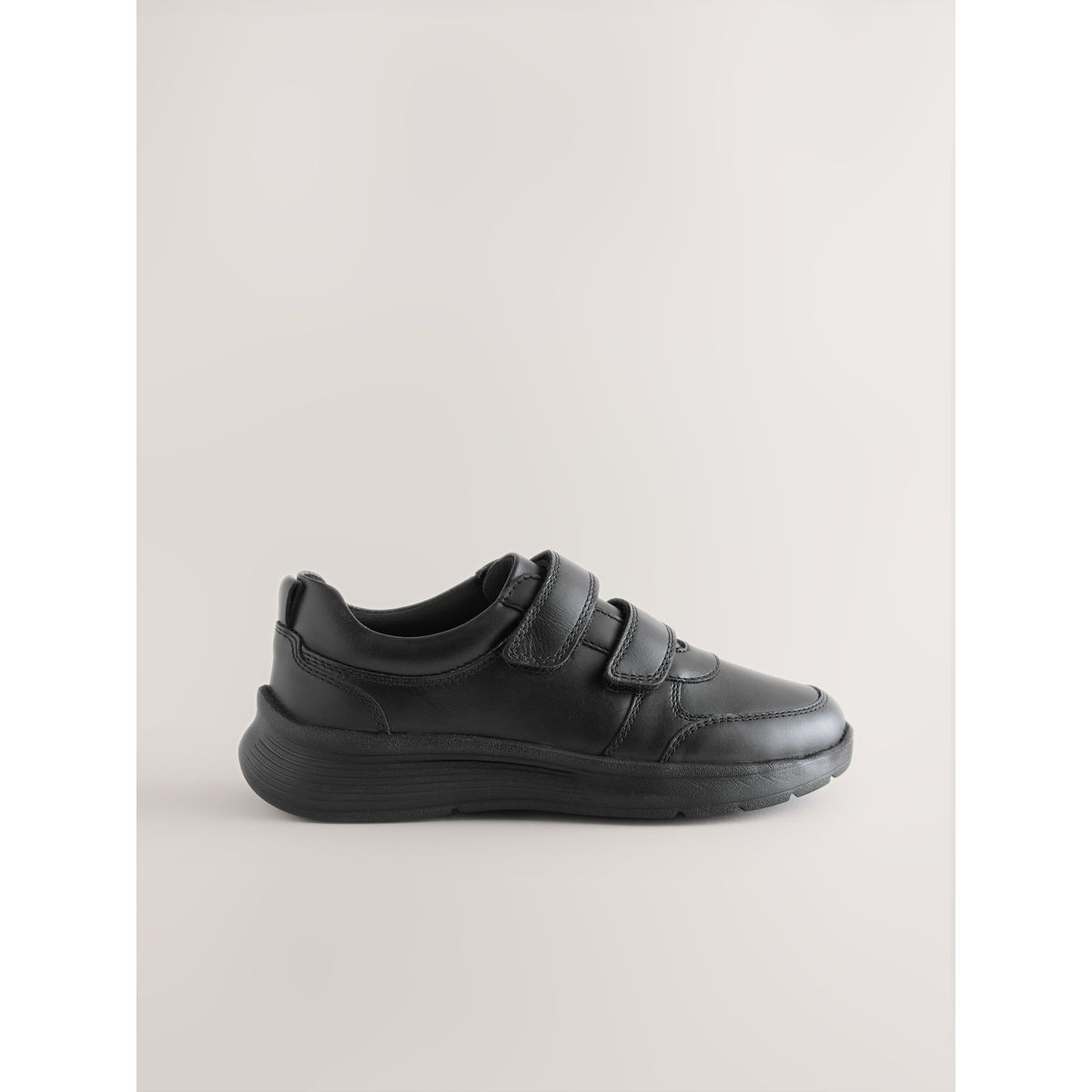 Chaussures d’école en cuir à scratch noir, NEXT