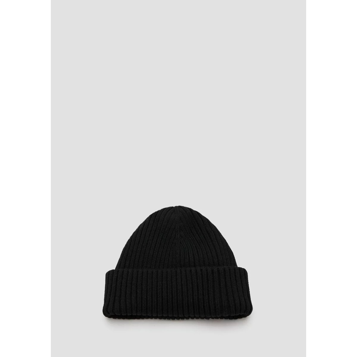 Bonnet coton maille côtelée noir, MANGO MAN