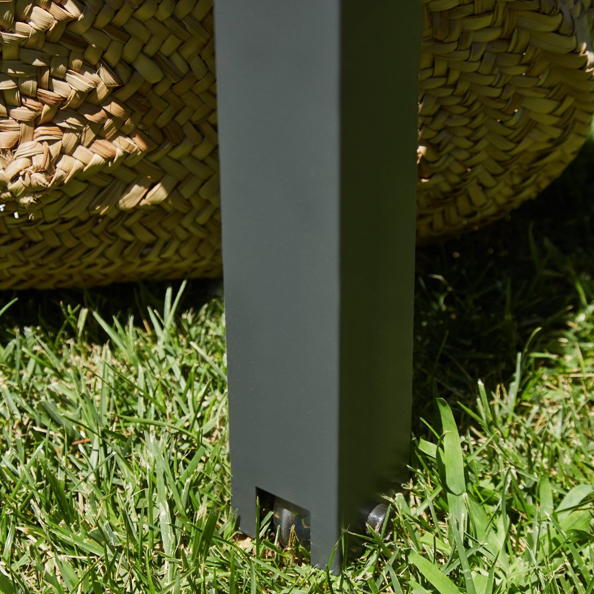 Transat aluminium, lot de 2, TOKYO gris foncé, DEFORA HOME