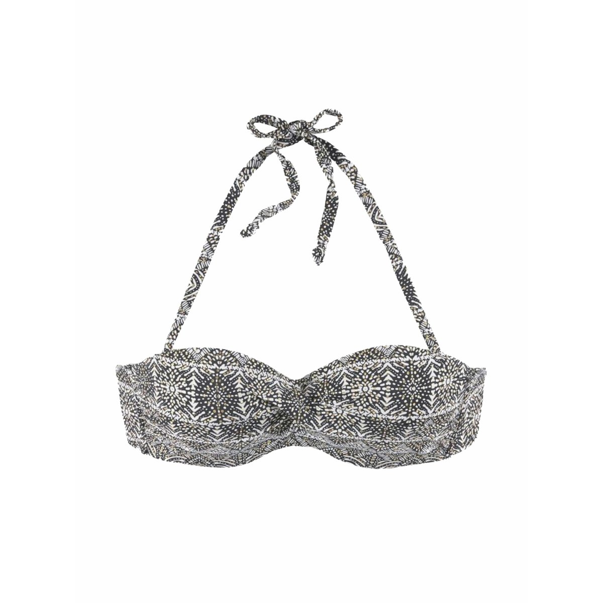 Haut maillot de bain bandeau Giselle noir/blanc, LASCANA