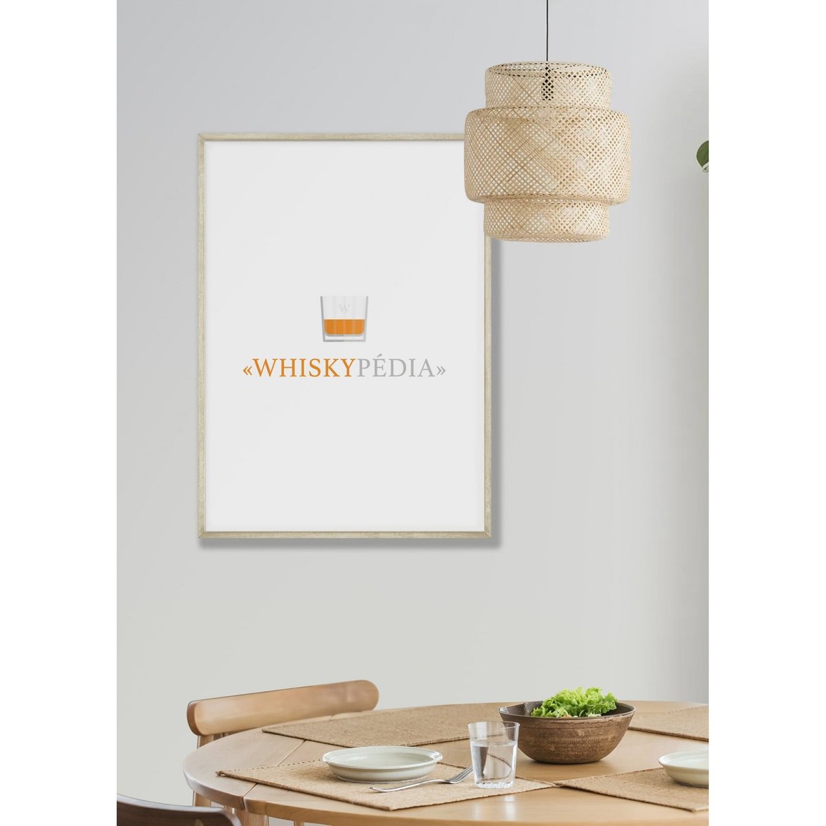 Affiche 'Whiskypédia' blanc, L'AFFICHERIE