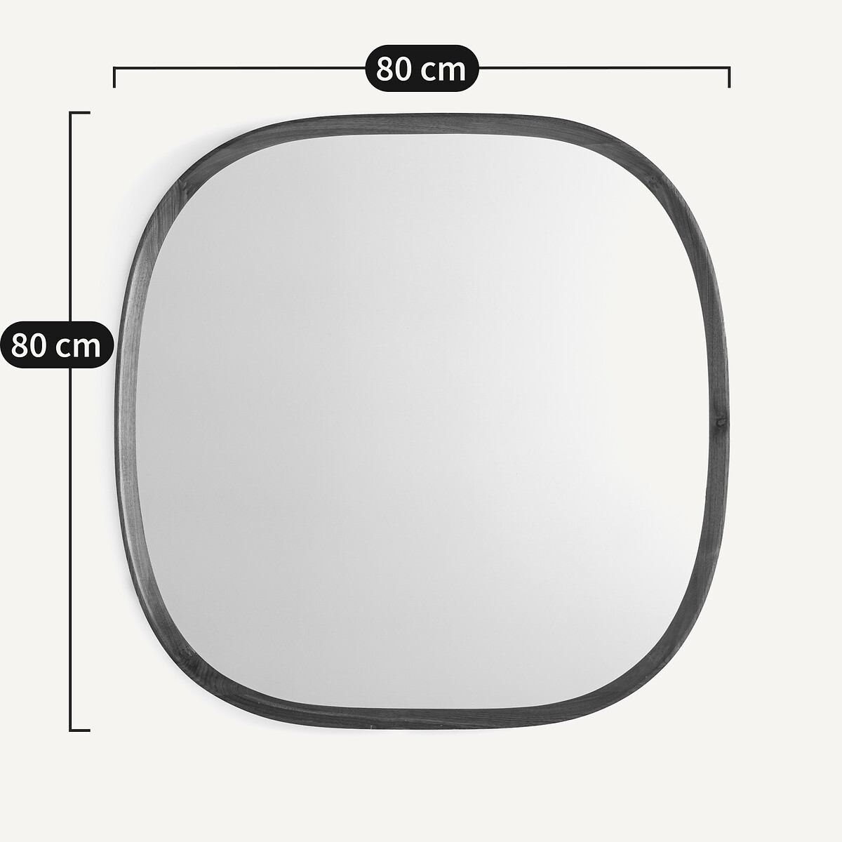 Orion Mirror in Organic Solid Walnut and MDF H80cm walnut, AM.PM