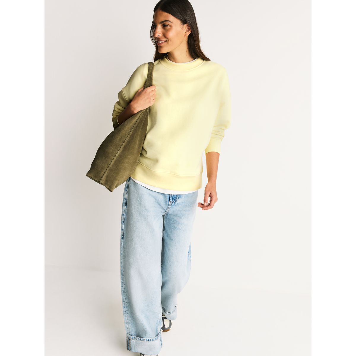 Sweat ras du cou basique ultra doux, lot de 2 brun chocolat/jaune beurre, NEXT