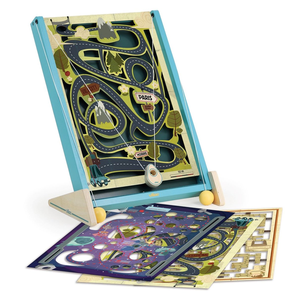 Jeu de labyrinthe à ficelles bleu, VILAC