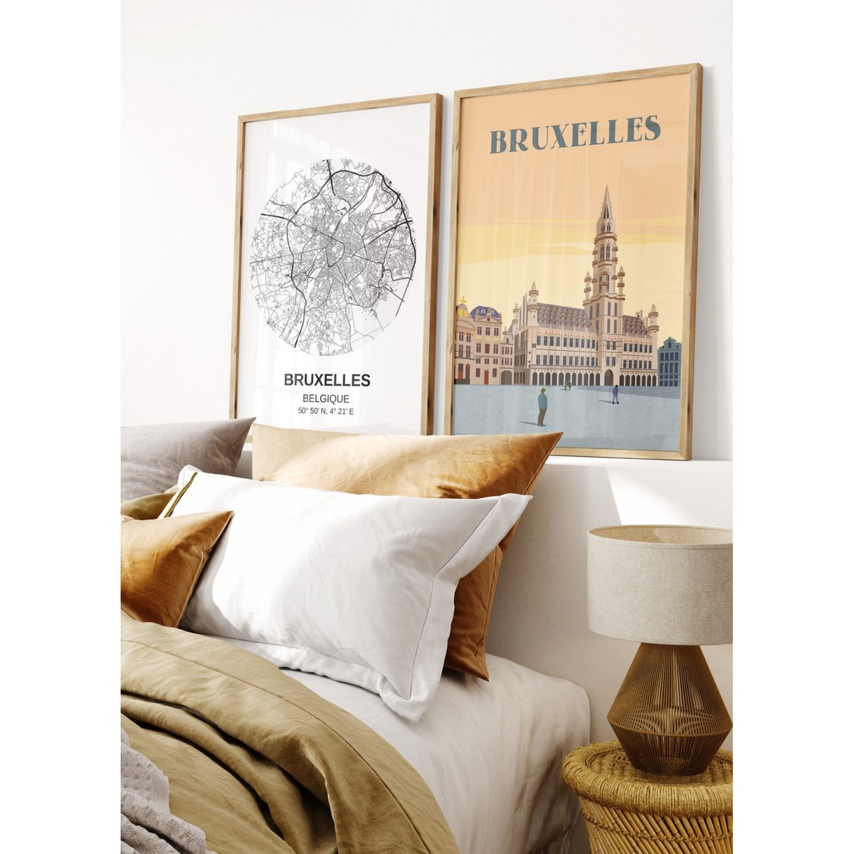 Affiche ville Bruxelles blanc, L'AFFICHERIE