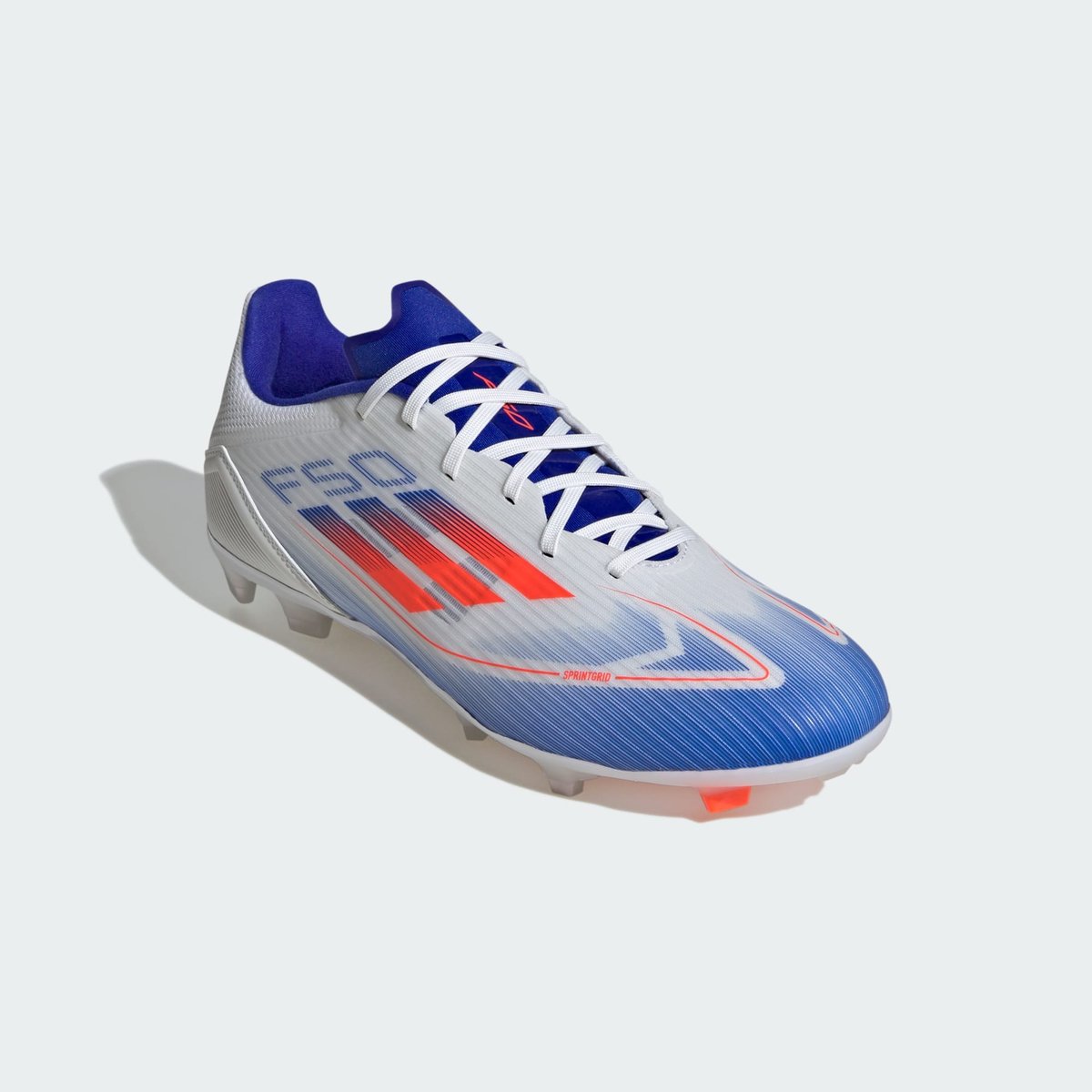 Chaussure F50 League terrain souple / multi-surfaces cloud white / solar red / lucid blue, adidas Performance