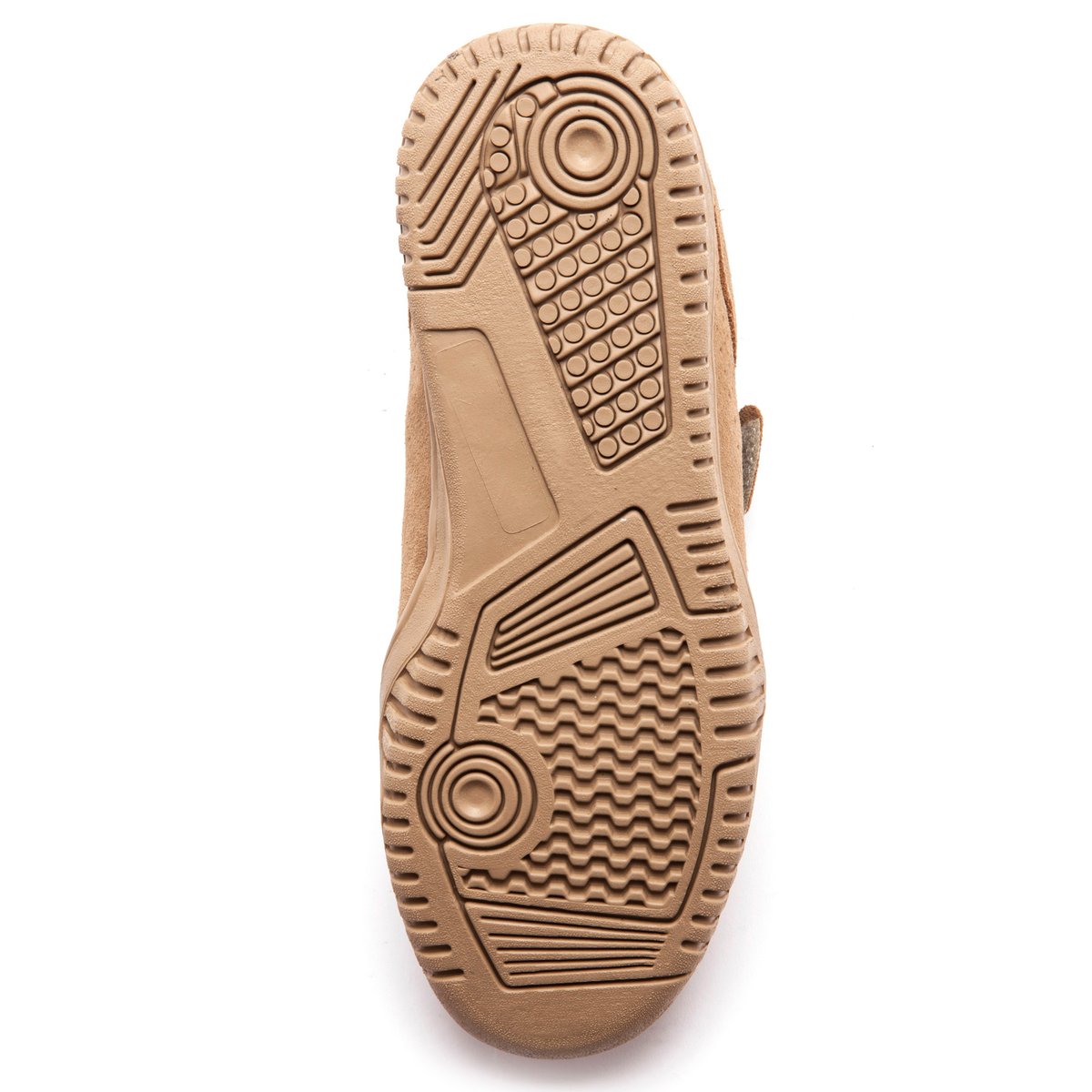 Chaussures cuir à scratch extra-larges camel, PEDICONFORT