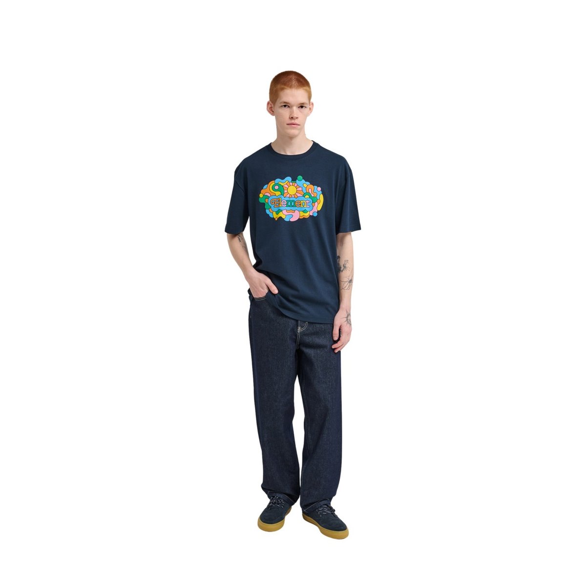 T-Shirt manches courtes PSYCHSWIRL bleu eclipse navy, ELEMENT