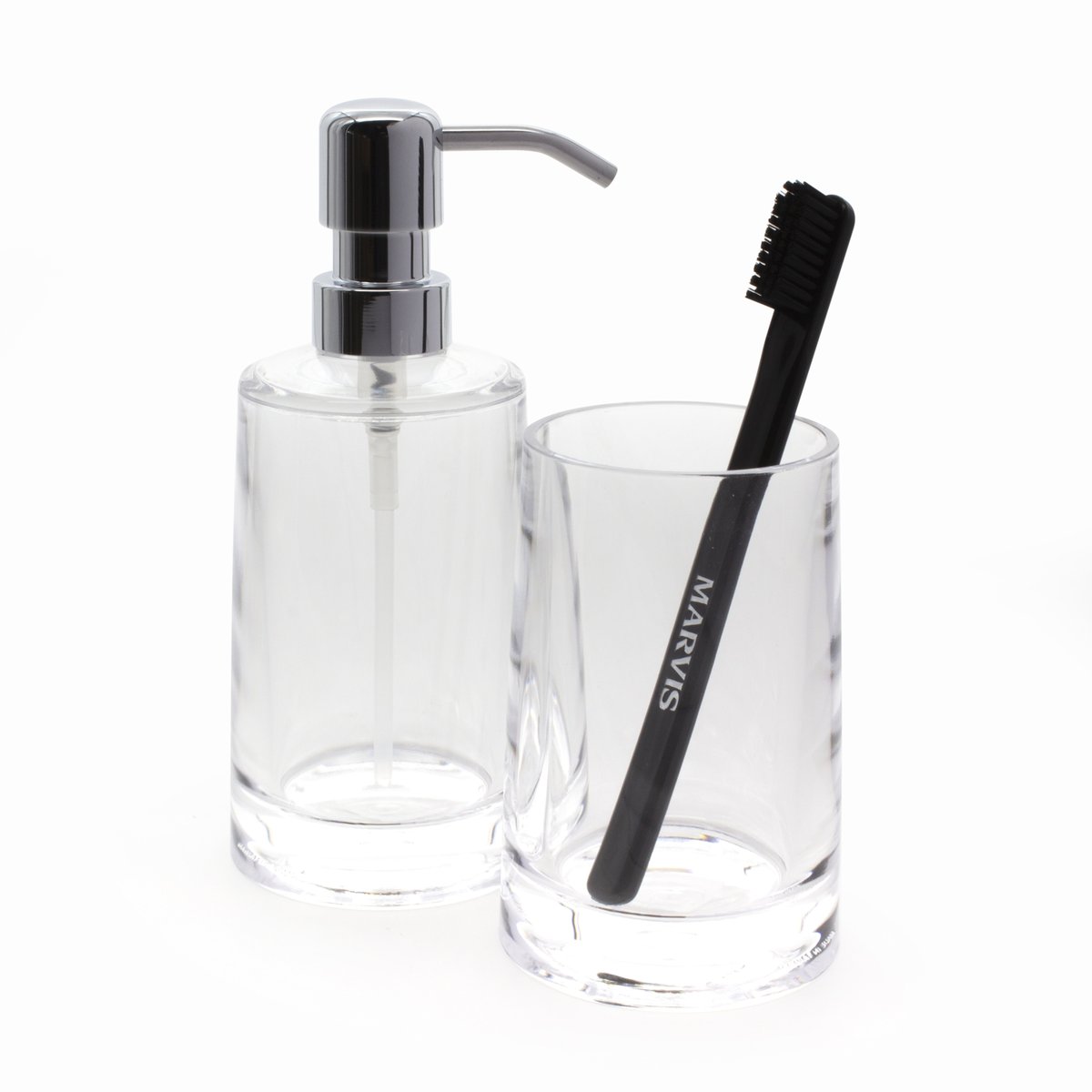 Distributeur savon liquide acrylique incolore, BATH BAZAAR